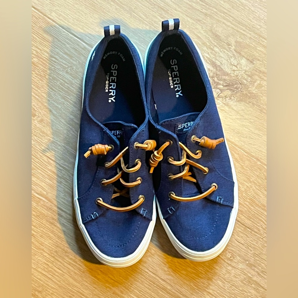 Sperry Women's Pier Wave LTT Canvas Navy Size 9 US NEW
